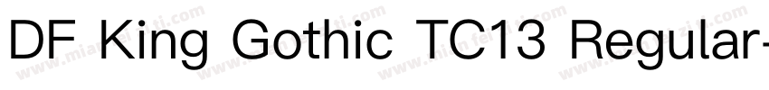 DF King Gothic TC13 Regular字体转换